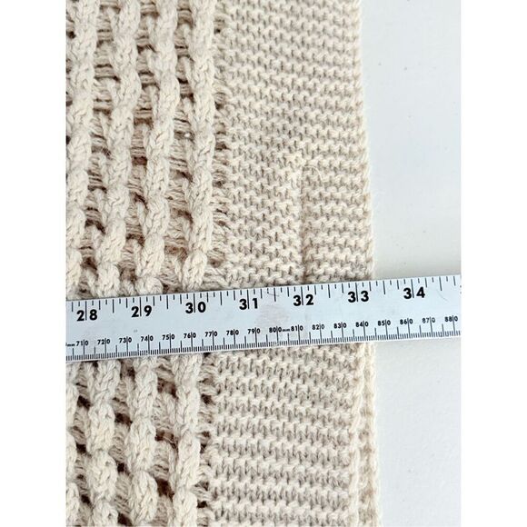 Urban Outfitters Crochet Cardigan Sweater Womens‎ OS Beige Open Front Festival - Picture 10 of 10